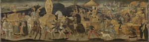 Darius marsjerer til slaget ved Issus Darius' avgang for slaget ved Issus av Apollonio di Giovanni (workshop of)