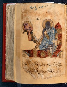 Eller 2784 fol.96 Aristoteles (384-322 f.Kr.) og Alexander den store (356-323 f.Kr.) fra `Animals and their Uses