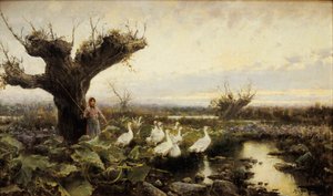 Den lille gåsevokteren, maleri av Arcadi Mas Fondevila, tidlig på 1900-tallet av Arcadi Mas i Fondevila