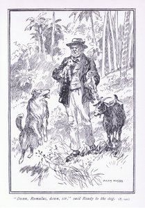 Ned Romulus, ned herr, sa Klar til hunden, 1900-tallet av Archibald Webb