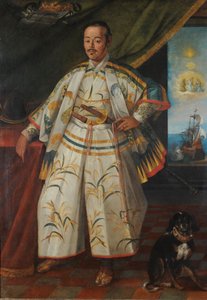 Portrett av Hasekura Rokuemon Tsunenaga 1571-1622, ca. 1615. av Archita Ricci