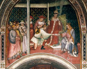 Historien til pave Alexander III, freskomaleri av Spinello Aretino