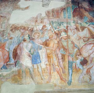 St. Ephysius Condemned, ca. 1390 (fresco) av Aretino Luca Spinello or Spinelli