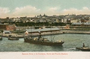 Darsena dokker, Puerto Madero, Buenos Aires, Argentina (farget bilde)