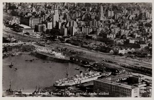 Havn og delvis utsikt over byen, Buenos Aires, Argentina