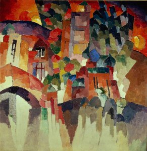 Kislovodsk landskapslandskap med porter, 1913