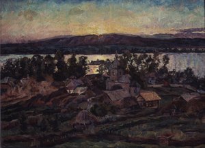 Solnedgang, 1928 av Aristarkh Vasilievic Lentulov