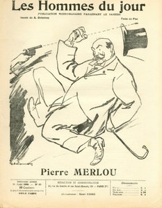 Cover av "" The Men of the Day "", Satirical in B & W av Aristide Delannoy