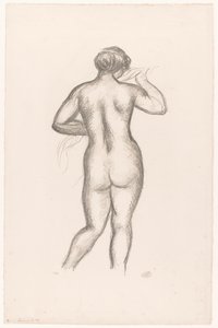Naken kvinne sett fra baksiden Femme nue de dos (original tittel) av Aristide Maillol (signed by artist)