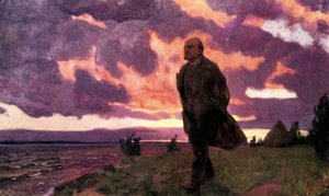 "Lenin a Razliv", maleri av Arkady Alexandrovich Rylov