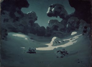 Måneskinnsflekker i skogen. Vinter, 1898-1908 av Arkhip Ivanovich Kuindzhi