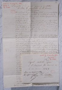 Brev som beskriver Fizeaus eksperimenter for å bestemme lysets hastighet av Armand Hippolyte Louis Fizeau