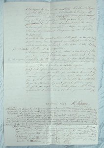 Brev som beskriver Fizeaus eksperimenter for å bestemme lysets hastighet av Armand Hippolyte Louis Fizeau