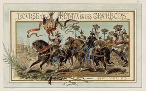 Metall- og kullbørs, Brussel (farge litho) av Armand Jean Heins