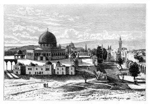 Omars-moskeen, Jerusalem, Israel, 1895.