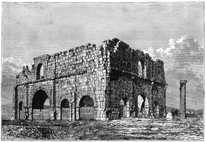 Ruinene av Praetorium, Lambaesis, Algerie, c1890