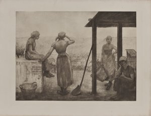 Kvinner gruvearbeidere (trykk) av Armand Rassenfosse