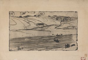 La Peche (Fiske) 1893 (etsing og rulett) av Armand Séguin
