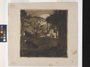 Le Soir (Kveld) Eller La Glaneuse (Gleaner) (etsing, akvatint, lavis og rulett) av Armand Séguin