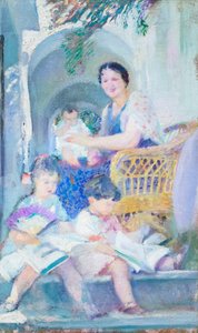 Familie under buene