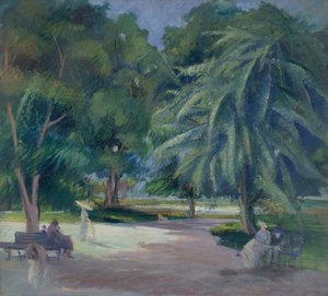 The Garden of Pincio (olje på lerret)