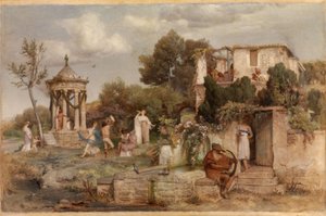 Romersk vinstue av Arnold Böcklin