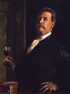 Selvportrett med vinglasset av Arnold Böcklin