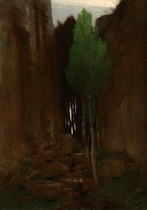 Spring in a Narrow Gorge (Kilde i en fjellkløft) av Arnold Böcklin