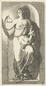 Personifisering av visdom Wysheyt (tittel på objekt) 41 stykker, flere Sinne-statuer (serietittel) av Arnold Houbraken