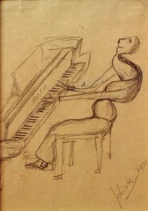 karikatur (pianospiller)