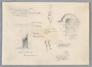 Arkitektoniske skisser fra Chenonceaux av Arnold William Brunner
