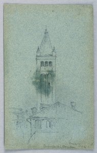 Campanile of St. Barnabas, Venezia av Arnold William Brunner