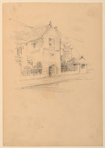 Hus på en gate av Arnold William Brunner