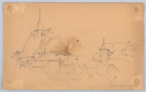 Skisse av Chenonceaux av Arnold William Brunner