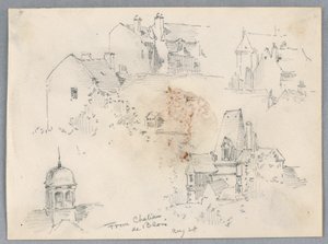 Skisser fra Château de Blois av Arnold William Brunner