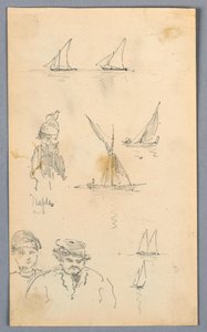 Skisser i Napoli av Arnold William Brunner