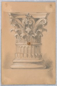Studie av en hovedstad og base av Arnold William Brunner