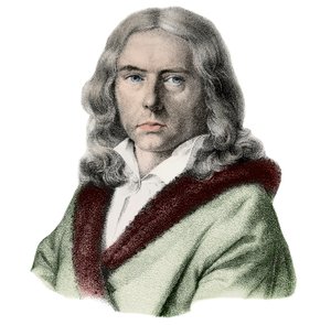 Portrett av Adelbert de Chamisso - Portrett av Adelbert von Chamisso (1781-1838), tysk forfatter