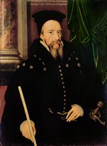 Portrett av William Cecil, 1. baron Burghley (1520-98) Lord High Treasurer