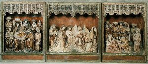 Altertavle, fra Kalkar, Nedre Rhinen, ca. 1483 (polykromt tre) av Arnt von Zwolle