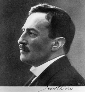 Portrett av Sven Anders Hedin (1865-1952) 1909 (bw-foto)