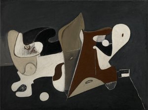 Nighttime, Enigma and Nostalgia, ca. 1933-34 (olje på lerret montert på panel)
