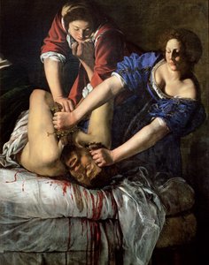 Judith og Holofernes (panel) av Artemisia Gentileschi
