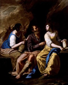 Lot og hans døtre, ca 1635-1637. av Artemisia Gentileschi