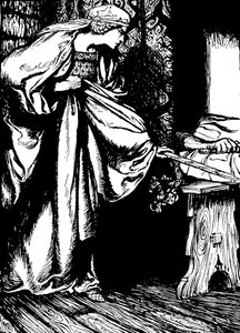 Morgan le Fay stjeler Arthurs sverd