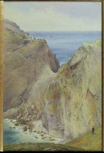 Tintagel, 1887 (wc med gouache på papir) av Arthur Ackland Hunt