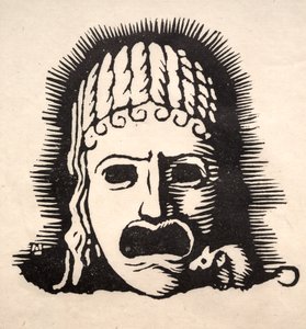 Gresk maske med mus av Arthur Allen Lewis