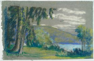 landskap fra A.B. Davies bok, utgave 3, 50 av Arthur Bowen Davies