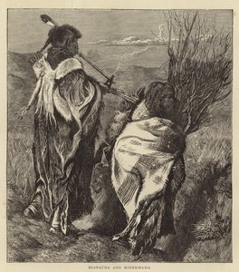 Hiawatha and Minne-Ha-Ha (engraving) av Arthur Boyd (after) Houghton