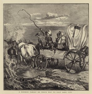 En mormonfamilie på vei til Salt Lake City av Arthur Boyd Houghton
